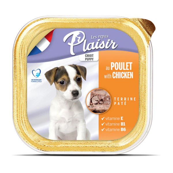 Plaisir Tahılsız Tavuklu Ezme Yavru Konserve Köpek Maması 150 Gr