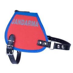 Doggie Görevli Köpek Jandarma Üniforma Köpek Göğüs Tasması Xlarge Kırmızı 2.5x70-80 Cm