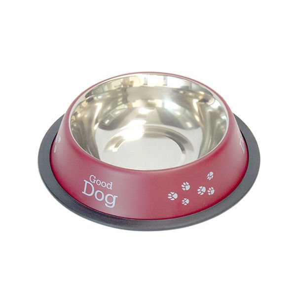 Tommy Patili Desenli Çelik Kedi ve Köpek Mama ve Su Kabı 16 Oz