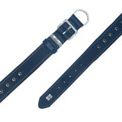Doggie Comfort Deri Çivili Köpek Boyun Tasması Medium Mavi 2.5x37-45 Cm