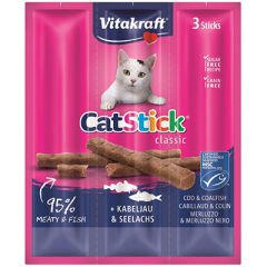 Vitakraft Cat Sticks Morina Balıklı Kedi Ödül Maması 3x18 Gr