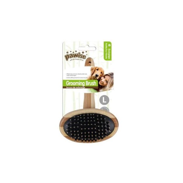 Pawise Ahşap Saplı Plastik Uçlu Oval Köpek Fırçası 19 Cm