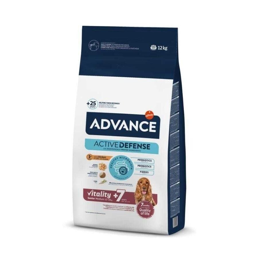 Advance Medium Senior Tavuklu Orta Irk Yaşlı Yetişkin Köpek Maması 12 kg