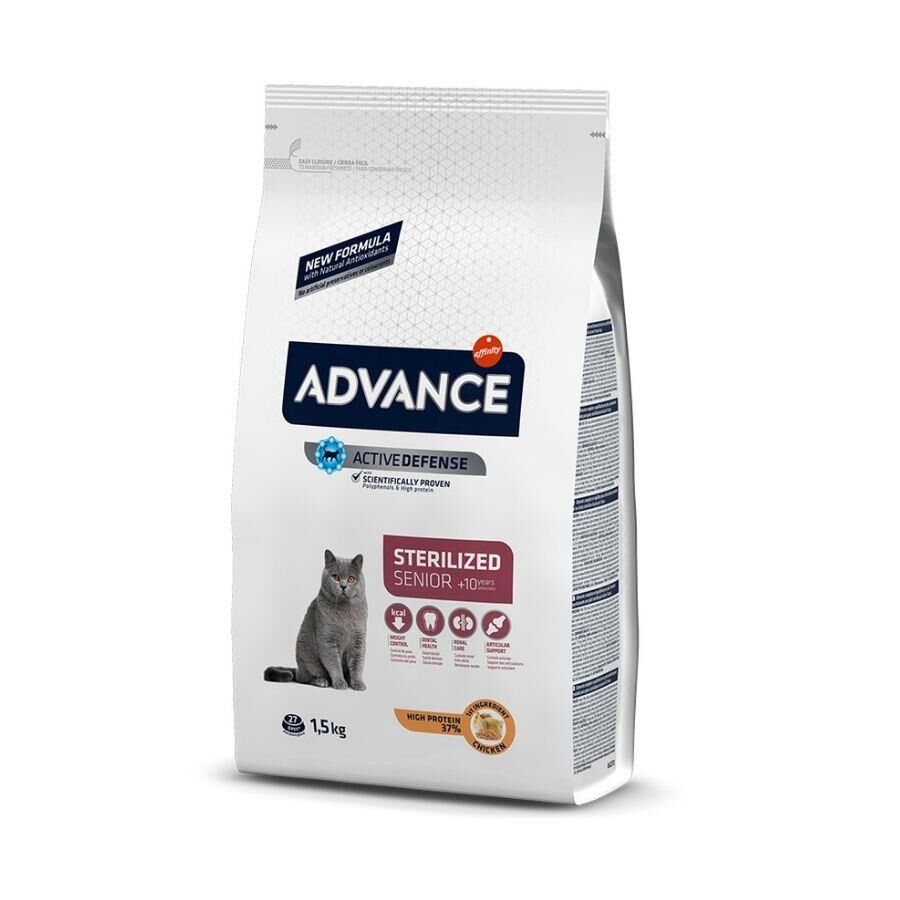 Advance Sterilised Senior Kısırlaştırılmış 10 Yaş Üzeri Tavuklu Yaşlı Kedi Maması 1,5 kg