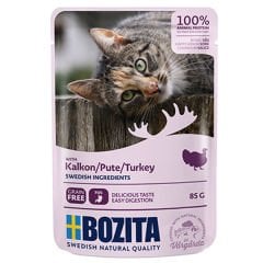 Bozita Adult Pouch Hindi Etli Tahılsız Yetişkin Konserve Kedi Maması 85 Gr