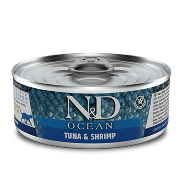 N&D Ocean Ton Balıklı ve Karidesli Kedi Konservesi 80 Gr