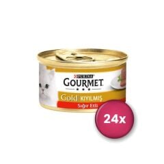 Gourmet Gold Kıyılmış Sığır Etli Yetişkin Kedi Konservesi 24 X 85 gr