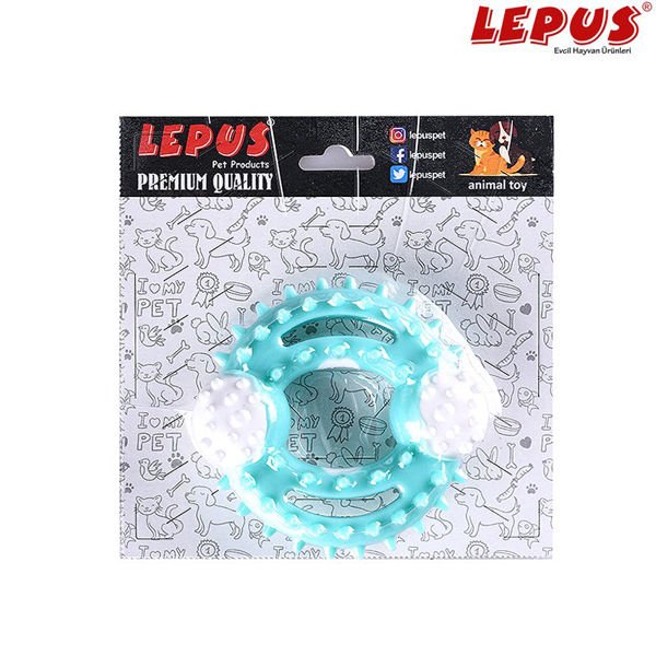 Lepus Ağız ve Diş Sağlığı İçin Yuvarlak Köpek Oyuncağı Yeşil 13x7h cm