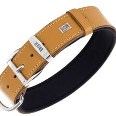 Doggie Comfort Deri Çivili Köpek Boyun Tasması Small Camel 4x47-55 Cm