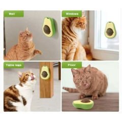 Avokado Catnipli Kedi Çimi Topu Kedi Nanesi Oyuncağı Yeşil 45x33x60 Mm