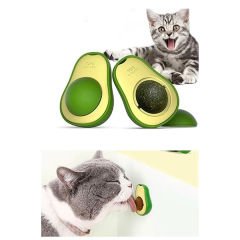 Avokado Catnipli Kedi Çimi Topu Kedi Nanesi Oyuncağı Yeşil 45x33x60 Mm