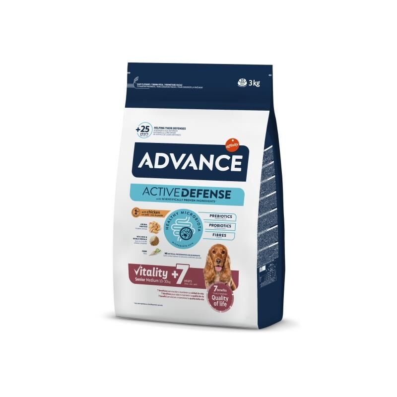 Advance Medium Senior Tavuklu Orta Irk Yaşlı Yetişkin Köpek Maması 3 kg