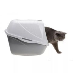Aquael Comfy Filtreli Kapalı Kedi Tuvaleti Gri 54x40x40 Cm