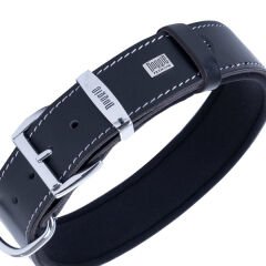 Doggie Comfort Deri Çivili Köpek Boyun Tasması Large Siyah 4x57-65 Cm