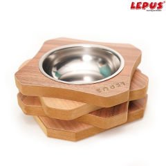 Lepus Prizma Ahşap Köpek Mama ve Su Kabı