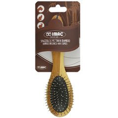 İmac Yumuşak Uçlu Çelik Telli Bambu Köpek Tarama Fırçası 19.5x5 Cm