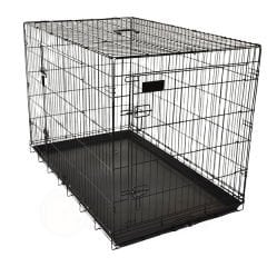Flamingo Tel Köpek ve Kedi Kafesi Siyah Medium 47x77x55 Cm