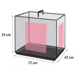 Flamingo Tel Köpek ve Kedi Kafesi Siyah Medium 47x77x55 Cm