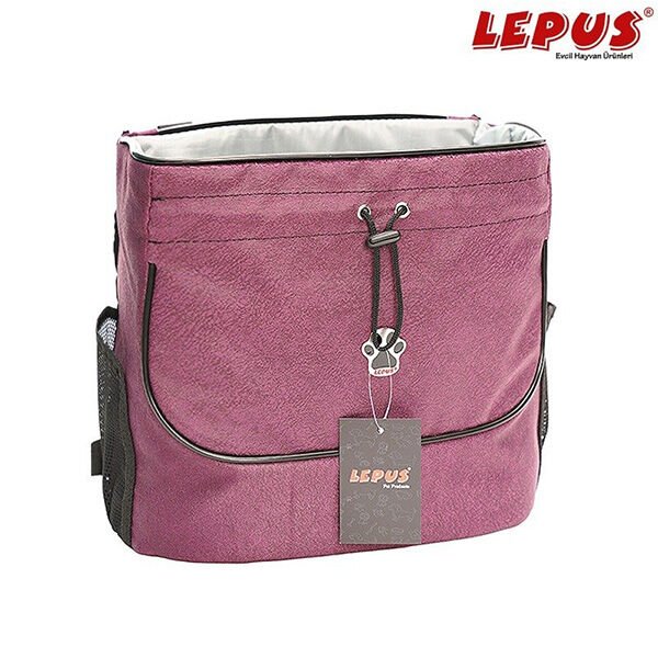 Lepus Kedi Köpek Taşıma Çantası Ana Kucağı Mor 20x27x25 Cm