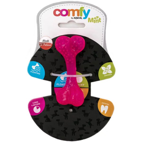 Aquael Comfy Dental Naneli Diş Kaşıyıcı Köpek Kemik Oyuncağı Pembe 8.5 Cm