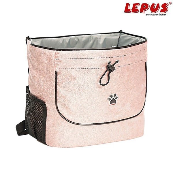 Lepus Ana Kucağı Kedi Köpek Taşıma Çantası Pembe 20x27x25 Cm