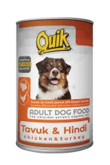 Quik Tavuk ve Hindili Yetişkin Konserve Köpek Maması 1 Adet 415 Gr
