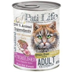Pati Life Sterilised Tahılsız Kuzu Etli Kısırlaştırılmış Kedi Konservesi 415 Gr