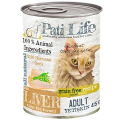Pati Life Tahılsız Ciğer Etli Yetişkin Kedi Konservesi 415 Gr