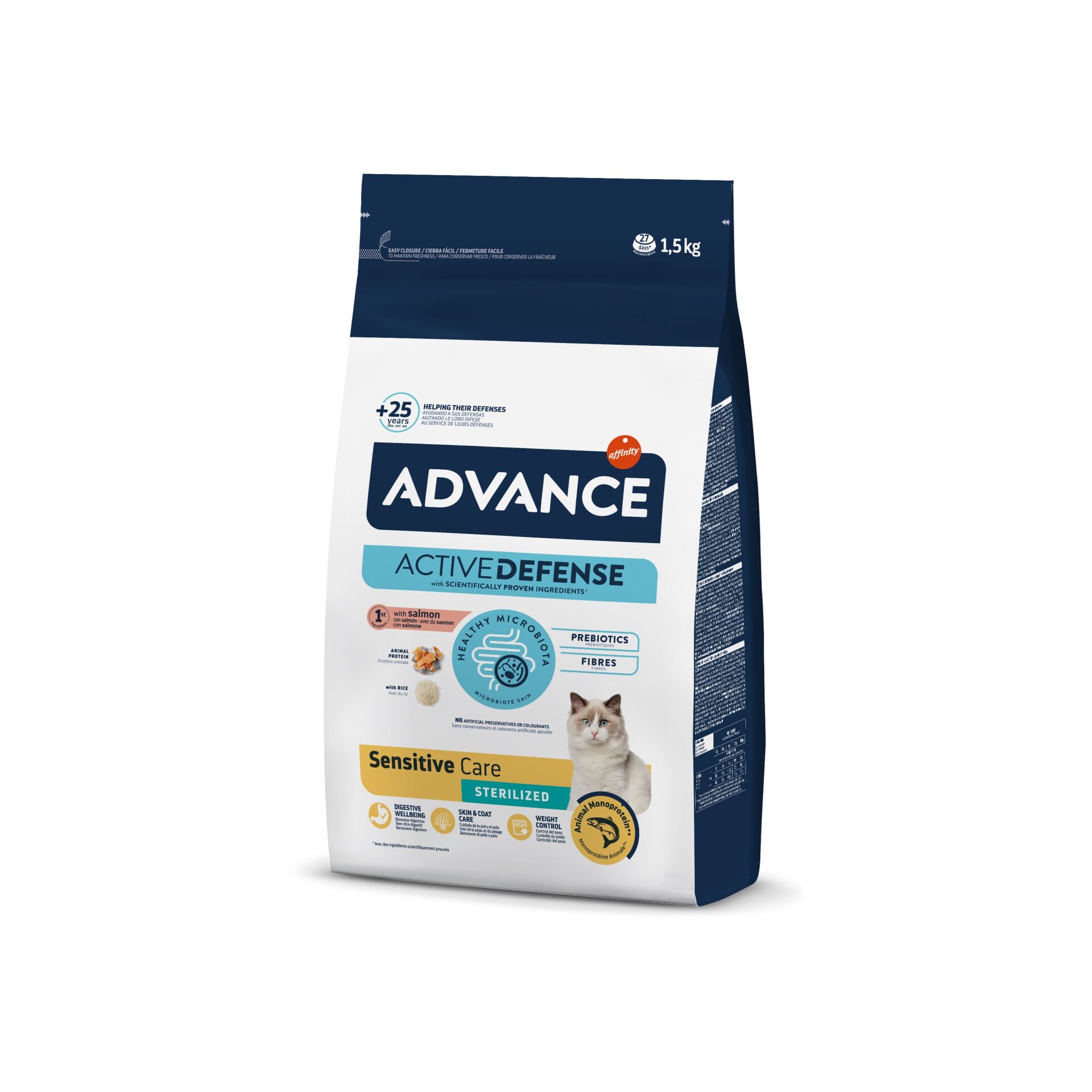 Advance Sensitive Care Deri ve Tüy Sağlığı Özel Somonlu Kısırlaştırılmış Kedi Maması 1,5 kg