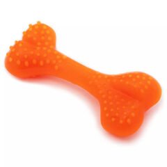 Aquael Comfy Dental Naneli Diş Kaşıyıcı Köpek Kemik Oyuncağı Turuncu 16.5 Cm