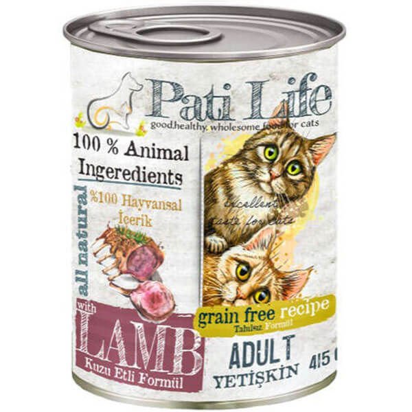 Pati Life Tahılsız Kuzu Etli Yetişkin Kedi Konservesi 415 Gr