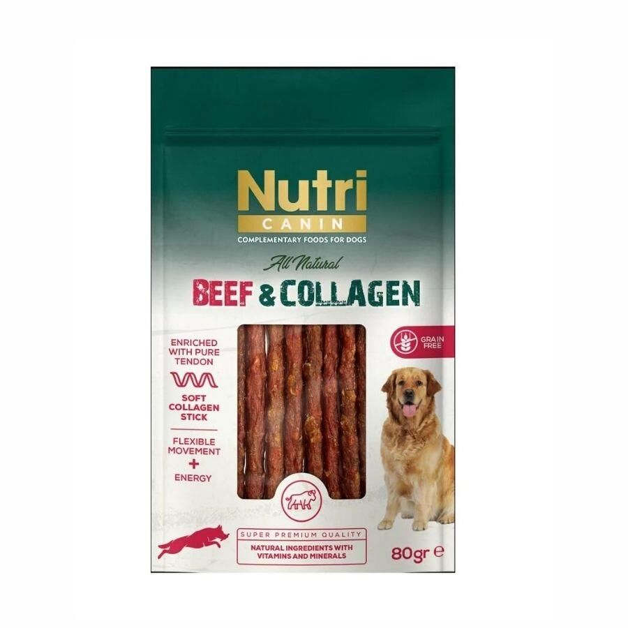 Nutri Canin Collagen Biftekli Yumuşak Çubuk Köpek Ödülü 80 gr