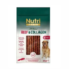 Nutri Canin Collagen Biftekli Yumuşak Çubuk Köpek Ödülü 80 gr