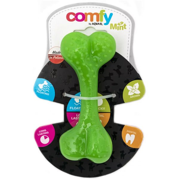 Aquael Comfy Dental Naneli Diş Kaşıyıcı Köpek Kemik Oyuncağı Yeşil 12.5 Cm