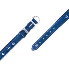 Doggie Comfort Deri Nazar Boncuklu Köpek Boyun Tasması Medium Mavi 2x35-40 Cm