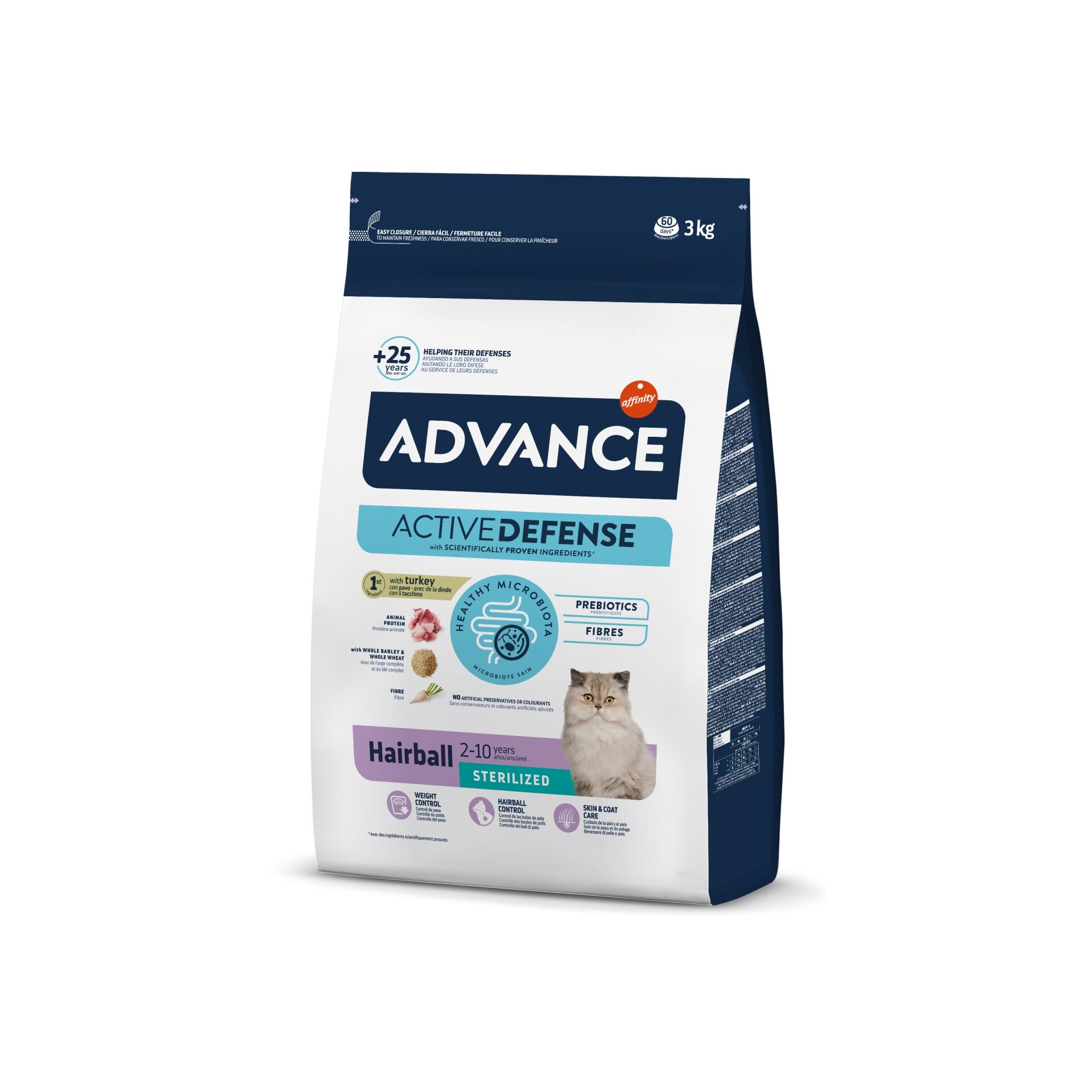 Advance Hairball Tüy Yumağı Önleyici Kısırlaştırılmış Hindili Yetişkin Kedi Maması 3 kg