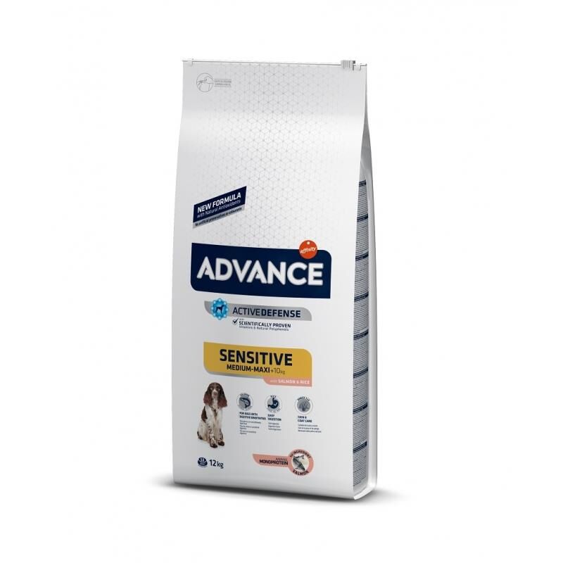 Advance Dog Sensitive Salmon Deri ve Tüy Sağlığı Özel Somonlu Orta ve Büyük Irk Yetişkin Köpek Maması 12 kg
