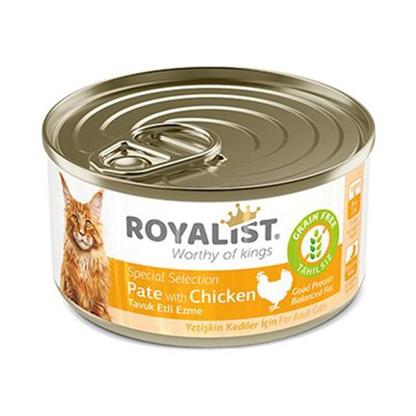 Royalist Tahılsız Tavuklu Ezme Yetişkin Konserve Kedi Maması 80 Gr