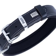 Doggie Comfort Deri Nazar Boncuklu Köpek Boyun Tasması Medium Siyah 3x42-50 Cm