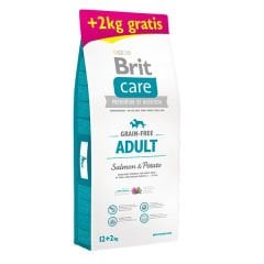 Brit Care Adult Tahılsız Somonlu Patatesli Yetişkin Köpek Maması 12+2 Kg Hediyeli