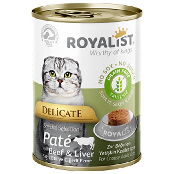 Royalist Delicate Sığır Etli Ezme Yetişkin Konserve Kedi Maması 400 Gr