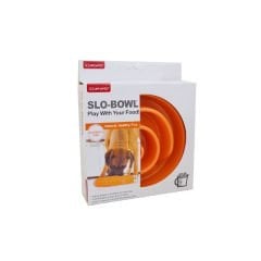 Dog Games Slo-Bowl Köpek Yavaş Yeme Mama Kabı 2 Turuncu 24x4 Cm
