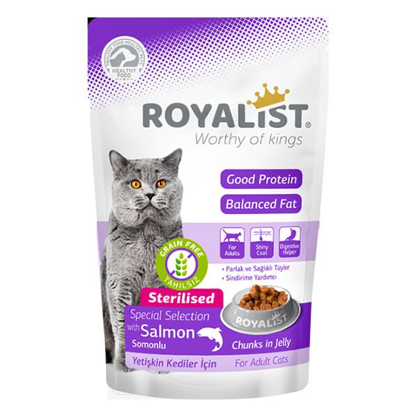 Royalist Sterilised Somonlu Kısırlaştırılmış Konserve Kedi Maması 85 Gr
