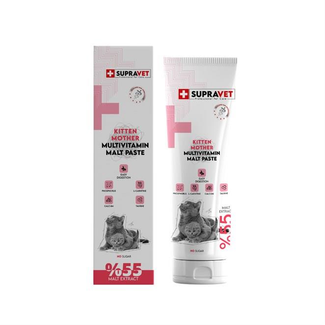 Supravet Kitten & Mother Kalsiyum ve Taurinli Multivitamin Malt Paste 100 gr