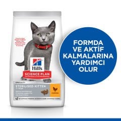 Hills Sterilised Kitten Tavuklu Kısırlaştırılmış Yavru Kedi Maması 3 Kg