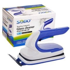 Sobo Akvaryum SB-12 Batmayan Mıktanıslı Jiletli Cam Sileceği 10-16 Mm Beyaz/Mavi