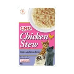 Inaba Ciao Chicken Stew Tavuk Güveçli ve Somonlu Pate Yetişkin Konserve Kedi Maması 40 Gr