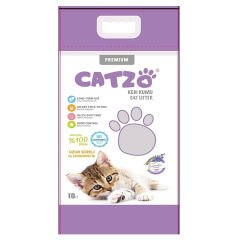 Catzo Bentonit Lavanta Kokulu Topaklanan Kedi Kumu 10 Lt