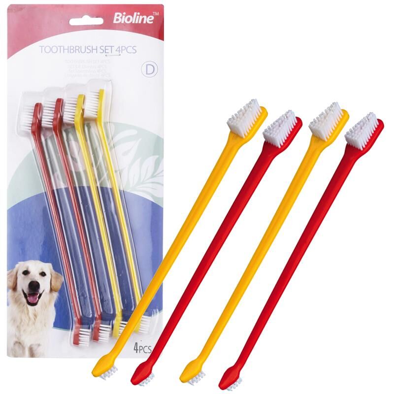 Bioline Köpek Diş Fırçası 4'lü Paket