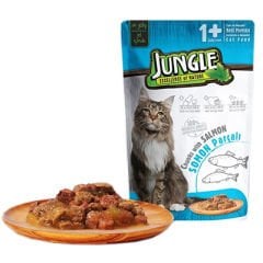 Jungle Somonlu Pouch Yetişkin Konserve Kedi Maması 85 Gr